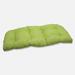 Ebern Designs Renel Indoor/Outdoor Seat Cushion Polyester in Green/Yellow | 5 H x 44 W in | Wayfair F3C25840C6CC4E64B8A33435EB724C56