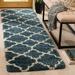 Blue/Gray 27 x 2 in Area Rug - House of Hampton® Darrold Geometric Slate Blue Area Rug Polypropylene | 27 W x 2 D in | Wayfair