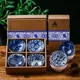 Ensemble de bols en porcelaine de style japonais bleu et blanc céramique boîte-cadeau bol en