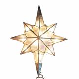 Kurt Adler 10-Light Capiz Star Clear Treetop