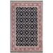Vegetable Dye Navy Blue Kashan Persian Area Rug Handmade Wool Carpet - 6'0" x 9'1"