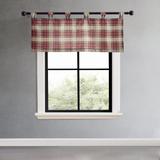 Eddie Bauer Edgewood Plaid Red Tab Top Window Valance - 50 x 20