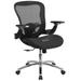 Mid-Back Mesh Chair with Synchro-Tilt & Height Adjustable Flip-Up Arms