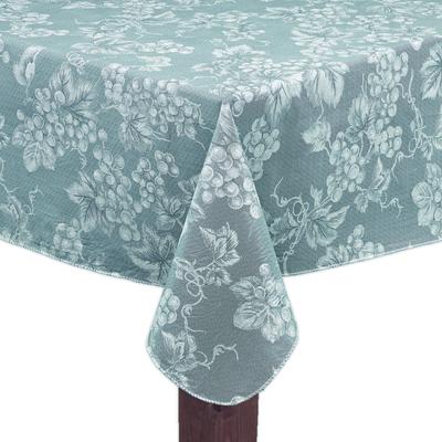 Wide Width GRAPEVINE Tablecloth by LINTEX LINENS in Blue (Size 60" W 120"L)