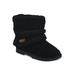 Women's Faux Suede With Berber Cuff Ankle Boot by GaaHuu in Black (Size 6 M)