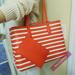 Kate Spade Bags | Nwt Kate Spade Tamarillo Multi Orange All Day Sailing Stripe Multi Large Bag | Color: Orange/White | Size: 11"H X 15"W X 5.5"D