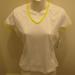 Nike Tops | New Nike Golf Fit Dry Womens Shirt Top Xs (0-2) | Color: White/Yellow | Size: Xs