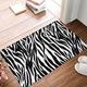 Door Mats Outdoor Black Zebra Pattern Doormats Dirt Trapper Bath Mat Non-slip Door Mat Indoor Machine Washable Area Rug Entrance Rug,for Outdoor, Living Room, Hallway, Courtyard(90x150cm)