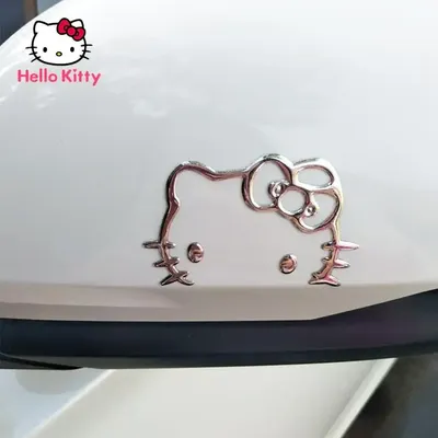 TAKARA TOMY-Autocollant de voiture Hello Kitty modification du logo de voiture autocollant de