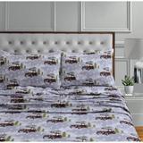 170-GSM Soft Flannel Extra Deep Pocket Bed Sheet Set with Oversized Flat