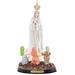 The Holiday Aisle® Safiyyah Our Lady of Fatima w/ Children Prayer Statue Figurine Resin in Black/Brown/Pink | 16 H x 6 W x 5 D in | Wayfair