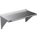 Amgood Stainless Steel Wall Shelf. Metal Shelving. NSF. Wire/Metal/Steel in Gray/Green | 5 H x 24 W x 6 D in | Wayfair AMG WS-0624 - 3