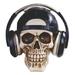 The Holiday Aisle® Skull w/ Headsets Figurine Resin | 6 H x 6.75 W x 4.5 D in | Wayfair 07E6A5E2BDBE41368976E157C881A44A