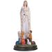 The Holiday Aisle® Genera Our Lady of Fatima Statue Holy Religious Decoration Figurine Resin in Black/Pink | 12 H x 5 W x 4 D in | Wayfair