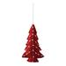 The Holiday Aisle® Tree w/ Embroidery Holiday Shaped Ornament Fabric in Red/White | 7 H x 4 W x 1.25 D in | Wayfair