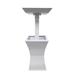 Red Barrel Studio® Birdbath Metal in White | 40 H x 16 W x 16 D in | Wayfair D58E89A9AFFC4261B898C6D3C017CF73