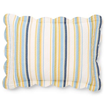 Florence Sham by BrylaneHome in Sky Blue Stripe (Size STAND) Pillow