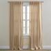 Wide Width Poly Cotton Canvas Back-Tab Panel by BrylaneHome in Sand (Size 48" W 84" L) Window Curtain