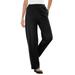 Plus Size Women's 7-Day Knit Ribbed Straight Leg Pant by Woman Within in Black (Size 5X)