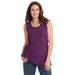 Plus Size Women's Perfect Scoopneck Tank by Woman Within in Plum Purple (Size 4X) Top