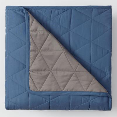 BH Studio Reversible Quilted Sham by BH Studio in Blue Smoke Dark Gray (Size KING) Pillow