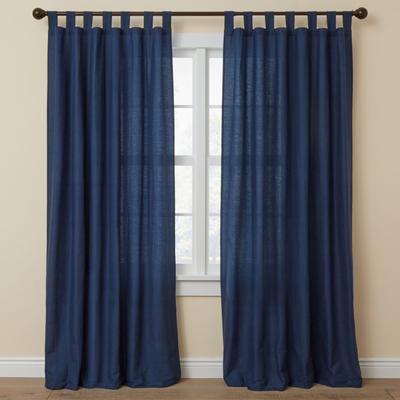Wide Width Poly Cotton Canvas Tab-Top Panel by BrylaneHome in Navy (Size 48
