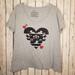 Disney Tops | Disney Mickey Mouse And Minnie Mouse Heart Tshirt | Color: Gray | Size: 2x