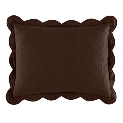 Florence Sham by BrylaneHome in Chocolate (Size STAND) Pillow