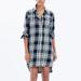 Madewell Dresses | Madewell Flannel Daywalk Shirtdress In Glendale Plaid Size Medium | Color: Black/White | Size: M