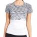 Athleta Tops | Athleta Striped Workout Tee | Color: Black/White | Size: M