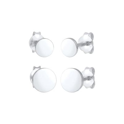 Elli Disc Plättchen Kreis Basic 2er Set 925 Silber silberfarben Damen Image