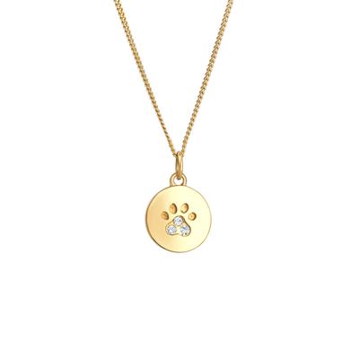 Elli - Pfote Hund Katze 925 Silber, mit Kristallen von Swarovski® Ketten 1 ct Damen (59.99 € / 1 ct) Image