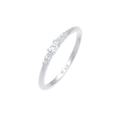 Elli - Zirkonia Marquise Elegant Verlobung 925 Silber Ringe 1 ct Damen