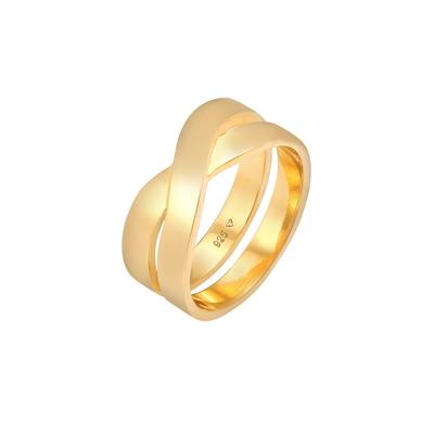 KUZZOI Herren Bandring Überkreuz Look 925 Silber 64 Image