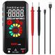 BSIDE Digital Multimeter, Rechargeable with Color LCD, 3 Results Display 6000 Counts Pocket Smart Voltmeter Capacitance Diode Ohm Hz Duty Cycle V-Alert Live Check Voltage Tester, Black, Pocket Size