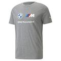 PUMA Men's BMW M Motorsport Essentials Logo Tee T-Shirt, Medium Gray Heather, X-Large