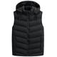 AUBIG Body Warmer Gilet Mens Zip Up Hooded Jacket Winter Down Vest Cozy Outdoor Windproof Waistcoat Pure Color Sleeveless Coats Black 3XL