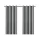 Curtain blackout Thick 66"X90"Thermal Eyelet Ring Top Pair curtain Panel Set of 2 Eyelets Curtains Soft Curtains for Bedroom Drop Noise Reduce Curtains for Living (GREY SILVER,W66"XL90"(W168XL229)