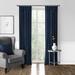 Colcha Linens Burkina Velvet Navy Solid Color Room Darkening Pinch Pleat Single Curtain Metal | 108 H in | Wayfair BUR-HAY-NAV-PP-40108