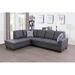 Multi Color Sectional - Latitude Run® Kayenta 103.5" Wide Faux Modular Sofa & Chaise w/ Ottoman Faux | 35 H x 103.5 W x 32 D in | Wayfair