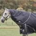 SmartPak Deluxe Neck Rug with Earth Friendly Fabric - Medium (69 - 75) - Lite (0g) - Black w/ Grey Trim & White Piping - Smartpak