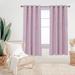 Everly Quinn Boulus Gold Foil Print Blackout Thermal Insulated Grommet Curtains Set Of 2 Polyester in Pink/Indigo | 72 H in | Wayfair