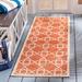 Brown/White 31 x 0.25 in Area Rug - Highland Dunes Dirks Geometric Brown/Tan Indoor/Outdoor Area Rug, Polypropylene | 31 W x 0.25 D in | Wayfair