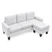 White Reclining Sectional - Ebern Designs Rockston Designs Asle Plush Black Sofa Chaise Polyester | 31 H x 59 W x 34 D in | Wayfair