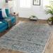 Maungatapere 8'10" x 12' Modern Contemporary Bohemian Abstract Cream/Deep Teal/Gray/Light Beige/Medium Gray/Taupe/Teal/Peach Area Rug - Hauteloom