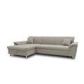 DOMO. Collection Ecksofa Franzi, Couch in L-Form mit Schlaffunktion und Bettkasten, Sofa Eckcouch mit Rückenfunktion 281 x 170 x 81 cm, Polsterecke in hellgrau