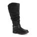 LUKEES by MUK LUKS Logger Victoria Boot - Womens 6 Black Boot Medium