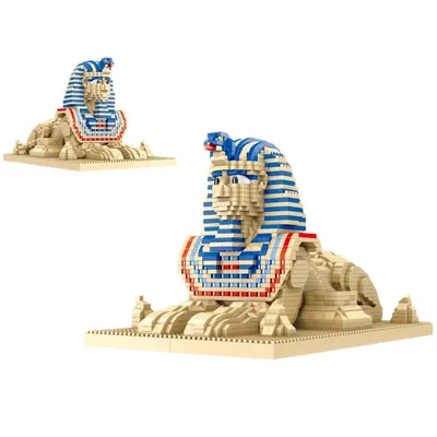 Mini blocs de construction Architecture mondiale pyramide d'egypte modèle Sphinx Micro diamant