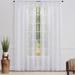 Chanasya Embroidered Kitchen Bedroom Botanical Sheer Window Curtain Panel Pair (Set of 2)