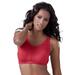 Plus Size Women's Cotton Back-Close Wireless Bra by Comfort Choice in Classic Red (Size 46 B)